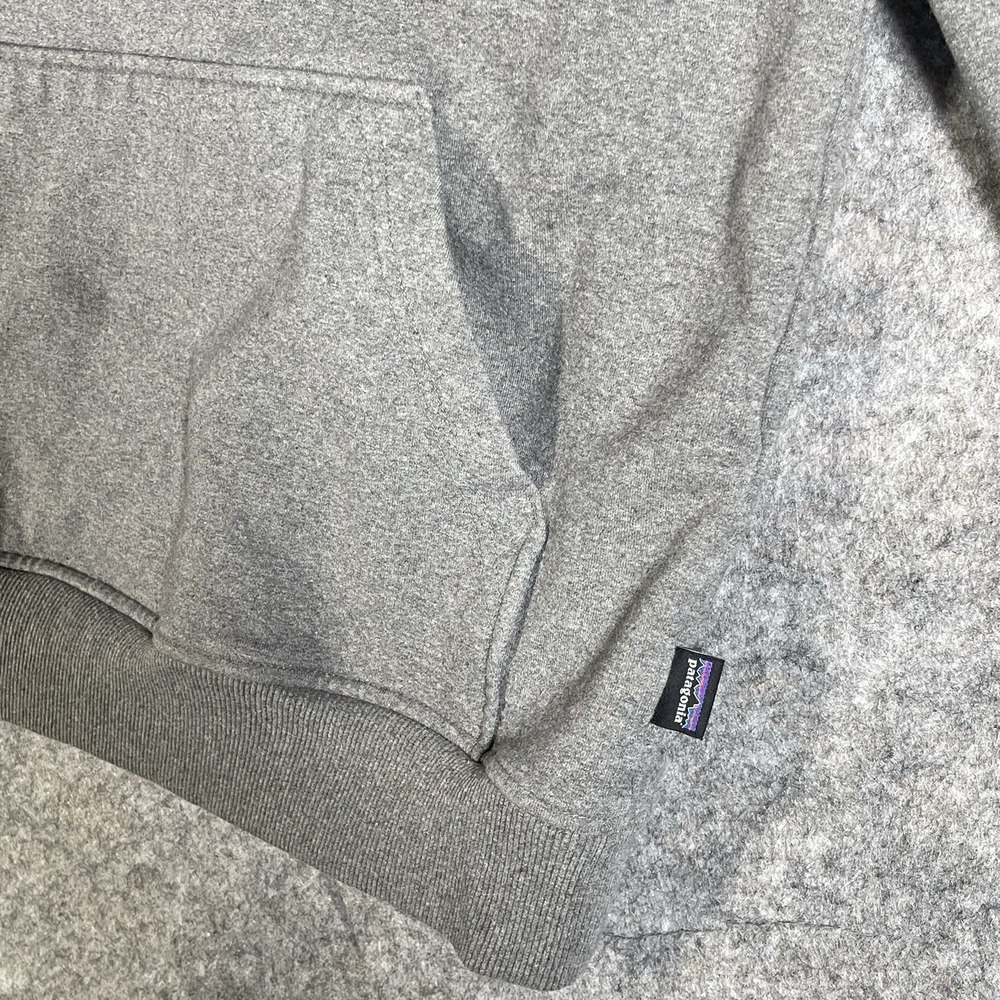 Patagonia Uprisal Hoodie Men Medium Gray P-6 Horizons Logo Pullover Sweatshirt - Picture 12 of 12